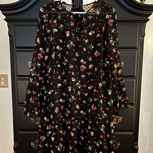 Banana Republic black floral dress